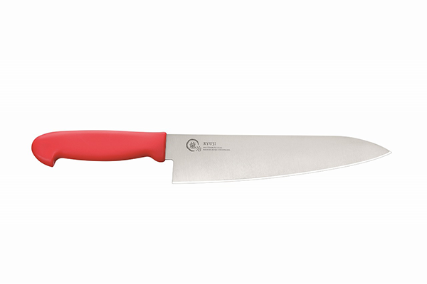 【包丁用品】RTYJI カラーグリップ牛刀 210ｍｍ レッド